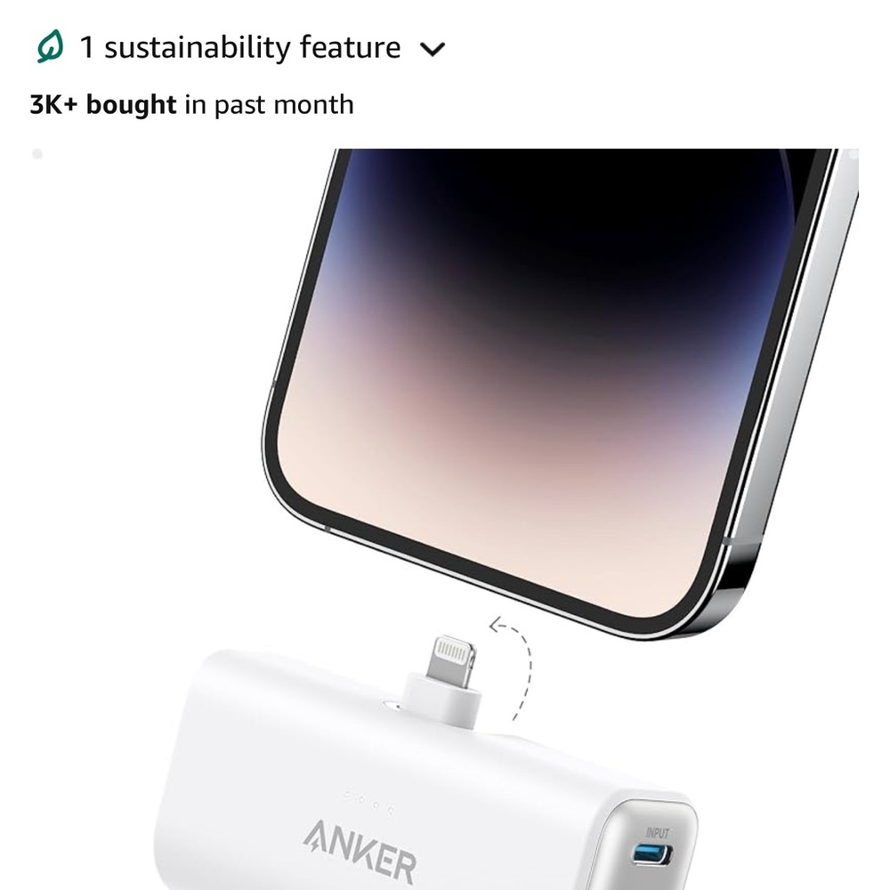 Anker White Portable Charger